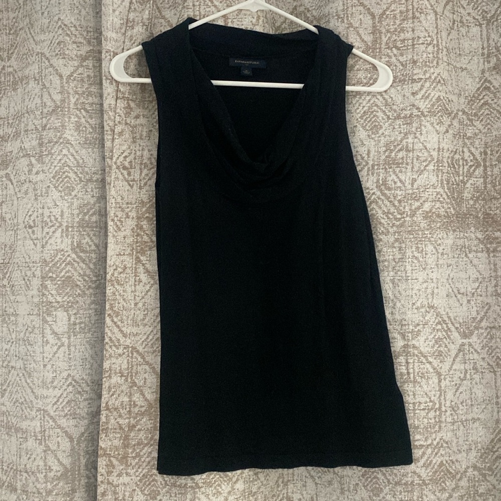 Banana republic black cowl neck tank top